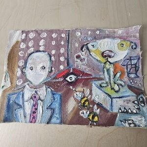 Merni Baker Outsider Art Messy Dog